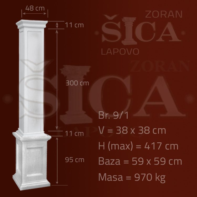 Grčki stub 38X38