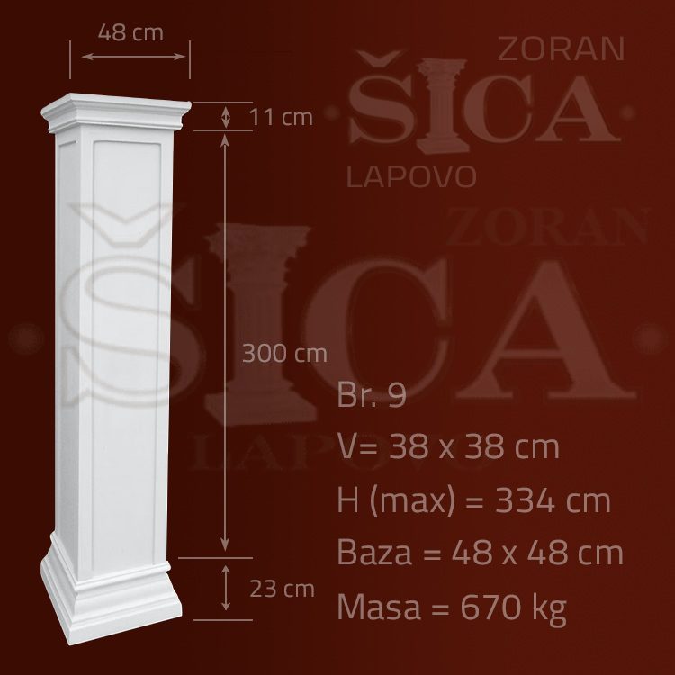 Grčki stub 38X38