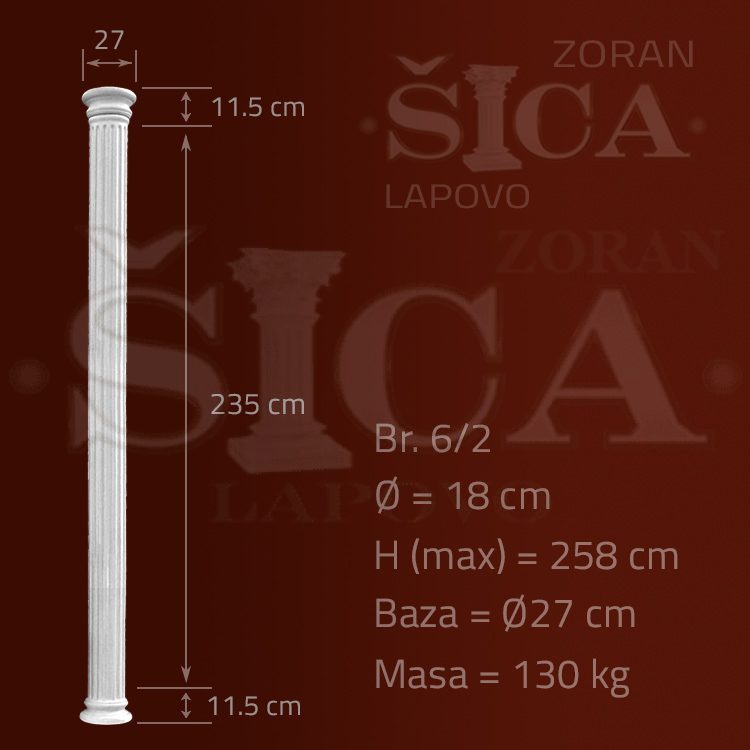Grčki stub precnika 18cm