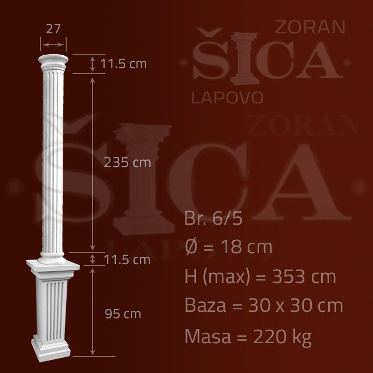 Grčki stub precnika 18cm