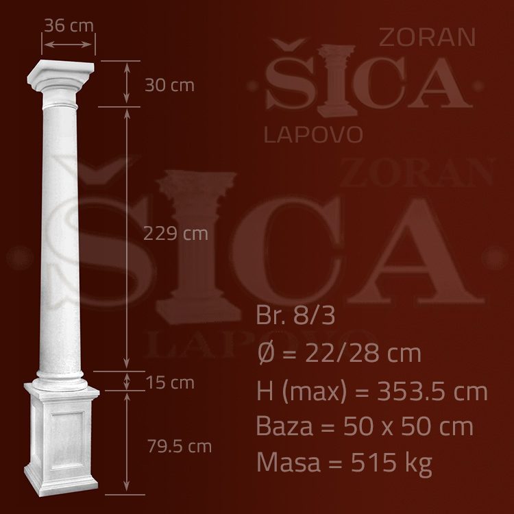 Konusni manji grčki stub
